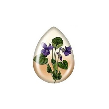 Cabochon druppelvorm 18x25mm bloemen