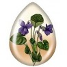 Cabochon druppelvorm 18x25mm bloemen