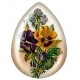 Cabochon druppelvorm 18x25mm bloemen