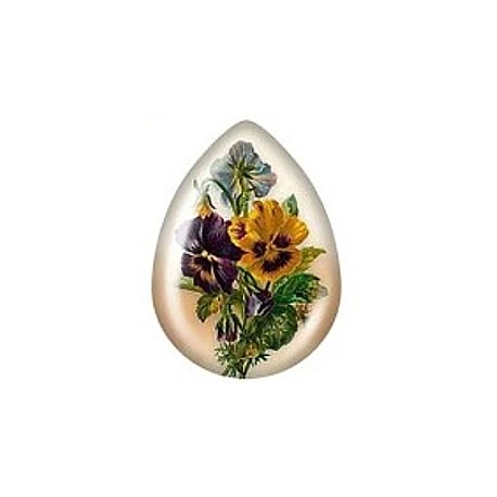 Cabochon druppelvorm 18x25mm bloemen