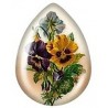 Cabochon druppelvorm 18x25mm bloemen