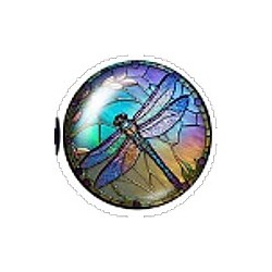 Cabochon 20mm rond vlinders en vogels