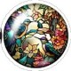 Cabochon 20mm rond vlinders en vogels