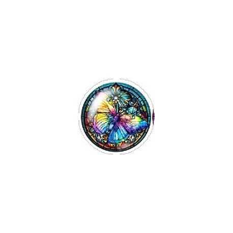 Cabochon 20mm rond vlinders