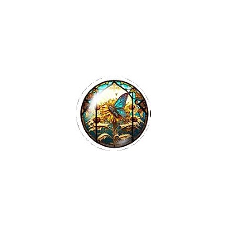 Cabochon 20mm rond vlinders