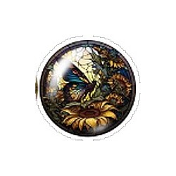 Cabochon 20mm rond vlinders