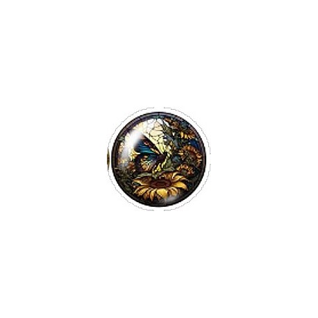 Cabochon 20mm rond vlinders