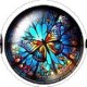 Cabochon 20mm rond vlinders