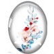 Cabochon 18x25mm bloemen