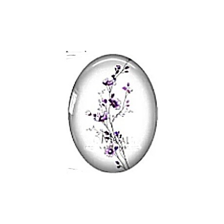 Cabochon 18x25mm bloemen