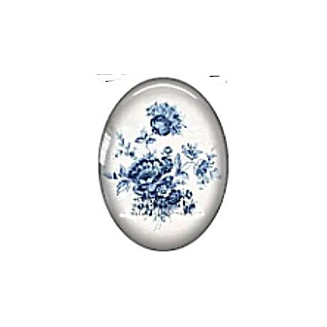 Cabochon 18x25mm bloemen