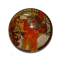 Camee 20mm art nouveau dames portret