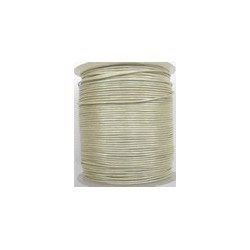 Leerveter 1mm zilver metallic per meter