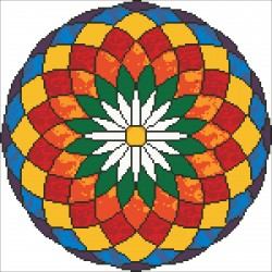 Borduurpakket kralen Mandala 33x33cm