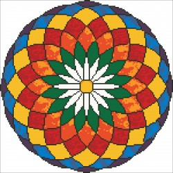 Borduurpakket kralen Mandala 33x33cm