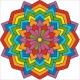 Borduurpakket kralen Mandala 40x40cm