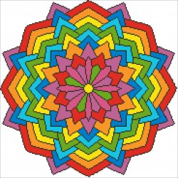 Borduurpakket kralen Mandala 40x40cm