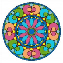 Borduurpakket kralen Mandala 43x43cm