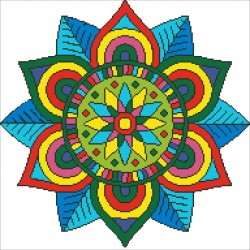 Borduurpakket kralen Mandala 43x43cm
