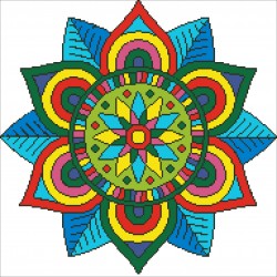 Borduurpakket kralen Mandala 43x43cm