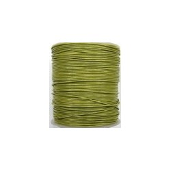 Leerveter 1mm grasgroen metallic per 10m