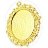 Kastje voor ovale cabochon 30x40mm goudkl.