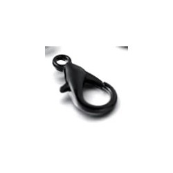 Karabijnsluiting 12mm zwart 5st.