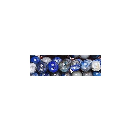 Edelsteen 8mm lapis lazuli. ca 38cm.