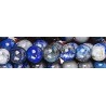 Edelsteen 8mm lapis lazuli. ca 38cm.