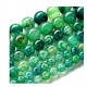 Edelsteen 8mm draak agaat groen ca. 38cm.