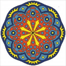 Borduurpakket kralen Mandala 44x44cm