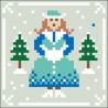Bordurpakket kerstvrouw 9x9cm