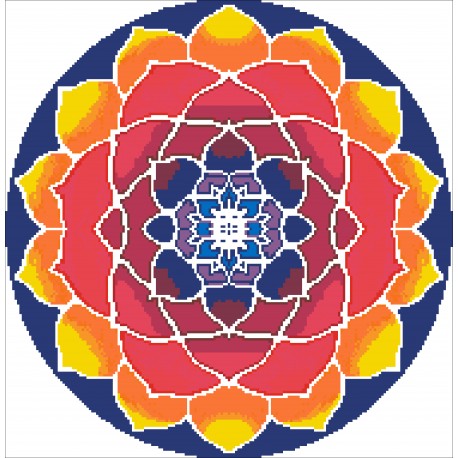 Borduurpakket kralen Mandala 40x42cm