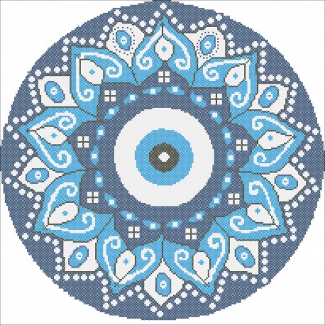 Borduurpakket kralen Mandala 45x45cm