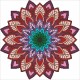 Borduurpakket kralen Mandala 45x45cm