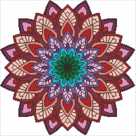Borduurpakket kralen Mandala 45x45cm