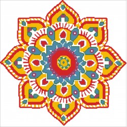 Borduurpakket kralen Mandala 42x42cm