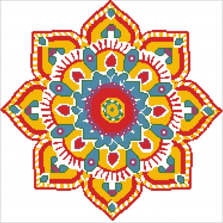 Borduurpakket kralen Mandala 42x42cm