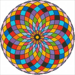 Borduurpakket kralen Mandala 40x40cm