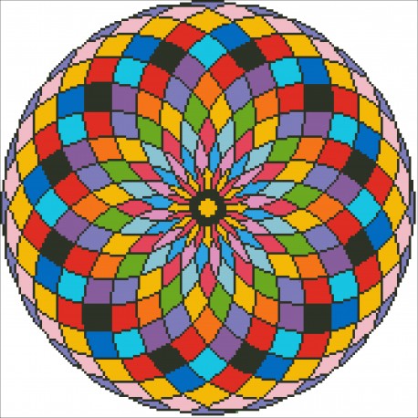 Borduurpakket kralen Mandala 40x40cm