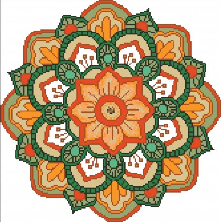 Borduurpakket kralen Mandala 37x37cm
