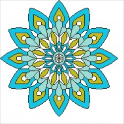 Borduurpakket kralen Mandala 40x40cm