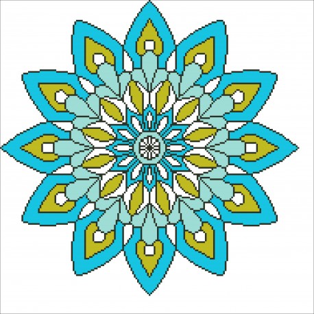 Borduurpakket kralen Mandala 40x40cm
