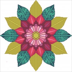 Borduurpakket kralen Mandala 43x43cm