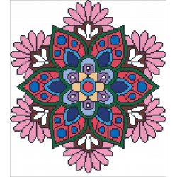 Borduurpakket kralen Mandala 31x34cm