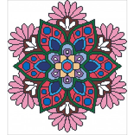 Borduurpakket kralen Mandala 31x34cm