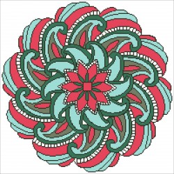 Borduurpakket kralen Mandala 44x44cm