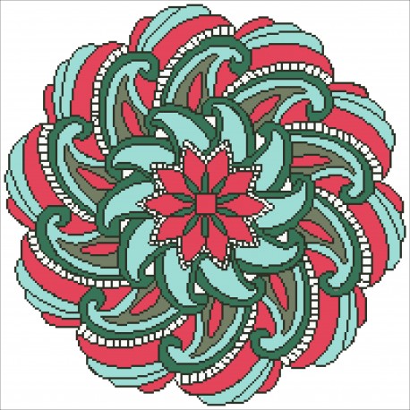 Borduurpakket kralen Mandala 44x44cm