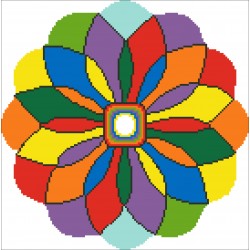 Borduurpakket kralen Mandala 30x31cm