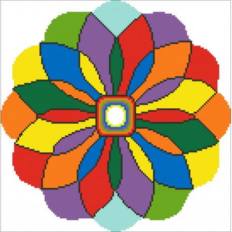 Borduurpakket kralen Mandala 30x31cm